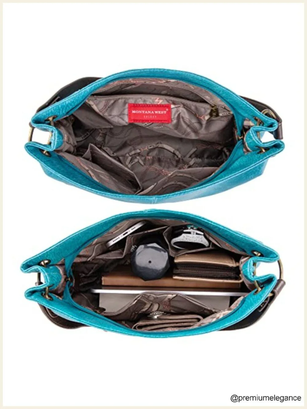 Vegan Leather Hobo Shoulder Bag Large Capacity with Back Pocket